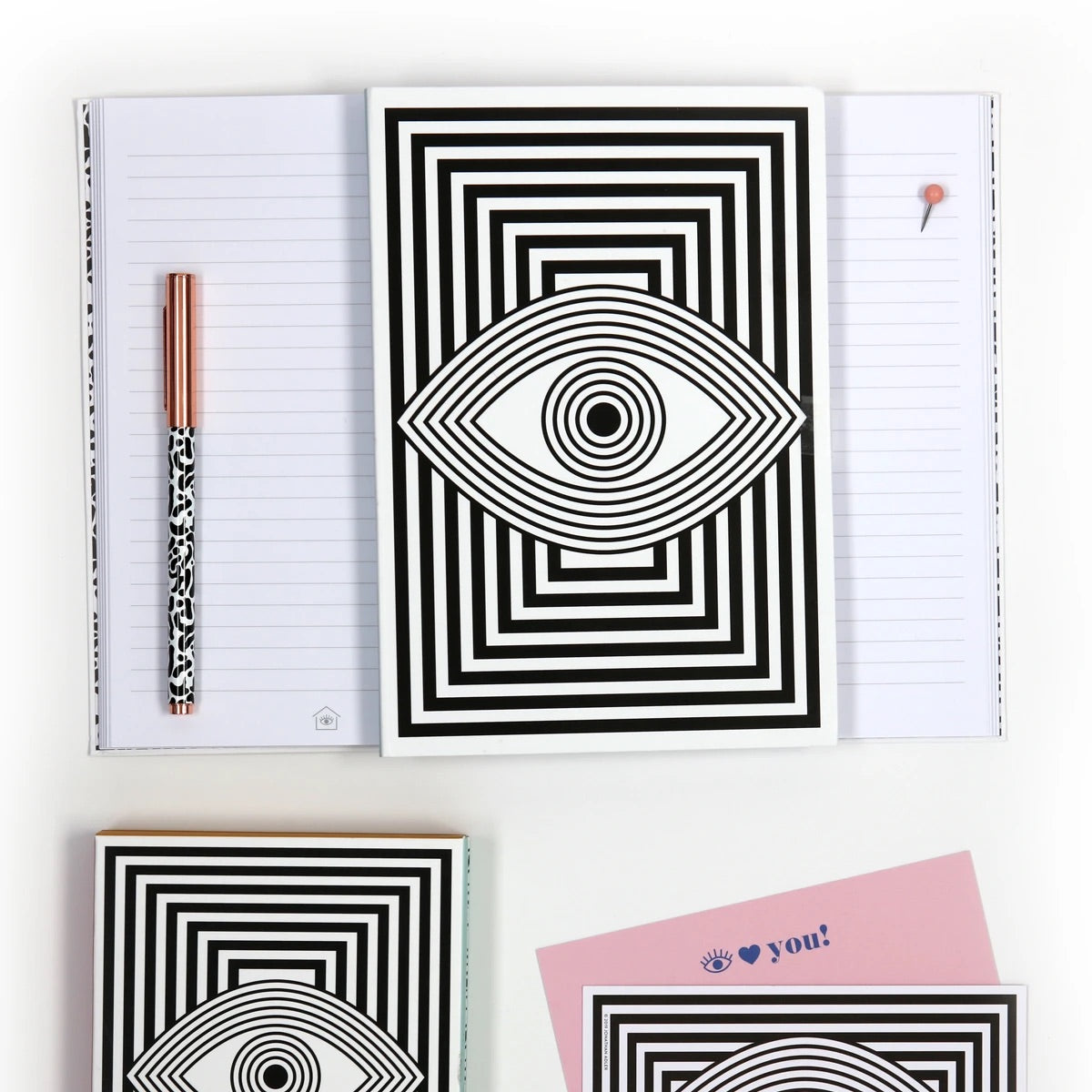 Now House by Jonathan Adler Wink A5 Notebook