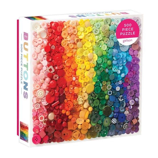 Rainbow Buttons 500 Piece Jigsaw Puzzle