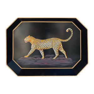 Hand-painted Iron Tray - Leopard