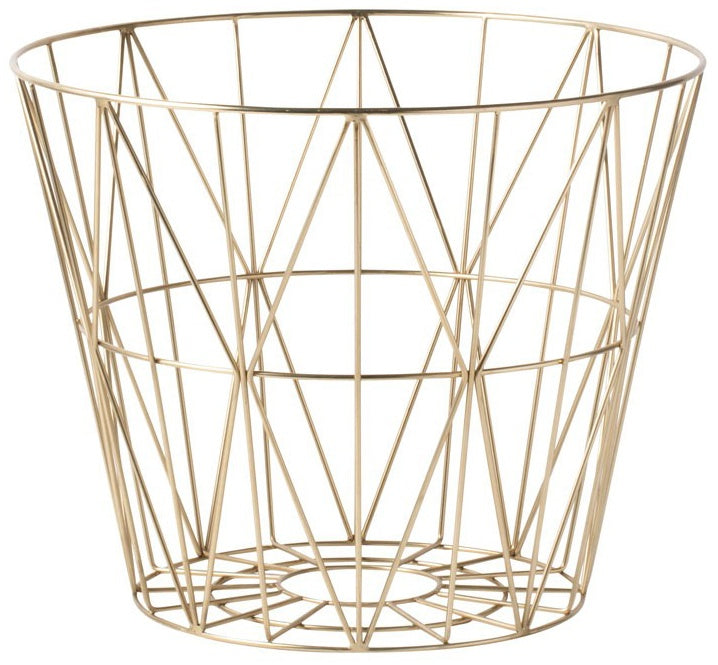 Wire Basket Brass